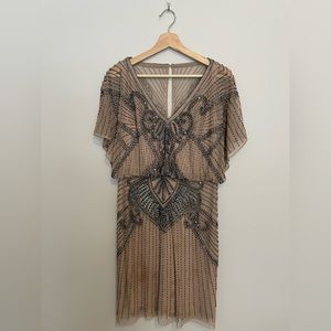 Aidan Mattox Beaded Art Deco Dress